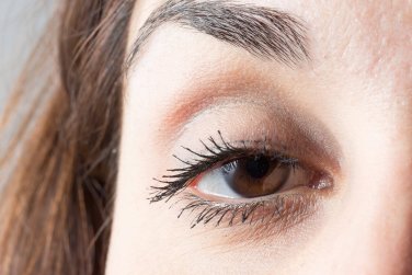 eye with drooping eyelid.