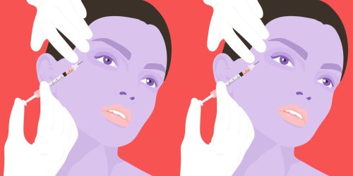 provider preparing to inject face.